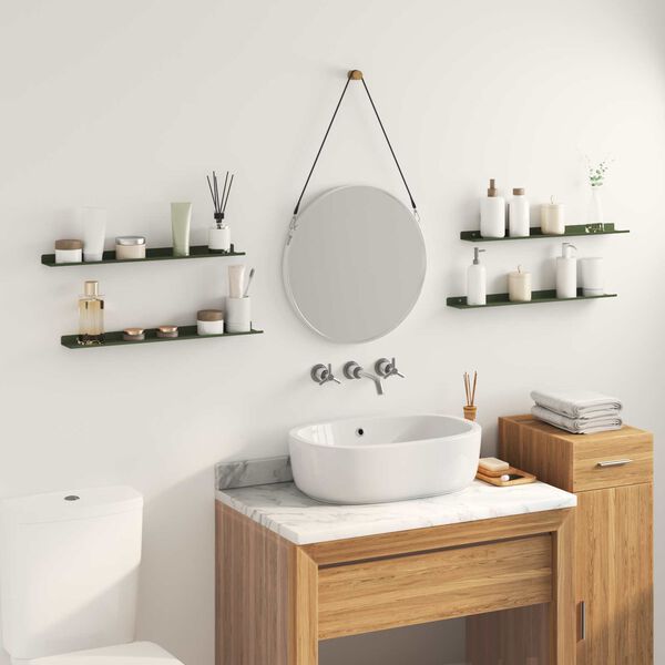 vidaXL Drijvende plank 4 pcs Olijf Groen 60 x 9 x 2,5 cm Staal