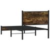 vidaXL Bedframe zonder matras metaal gerookt eikenkleurig 80x200 cm