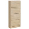 vidaXL Schoenenkast 63x24x147 cm bewerkt hout sonoma eikenkleurig