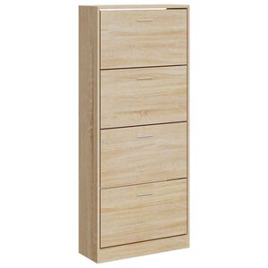 vidaXL Schoenenkast 63x24x147 cm bewerkt hout sonoma eikenkleurig