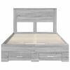 vidaXL Bedframe met hoofdeinde Grijs Sonoma 135 x 190 cm Bewerkt hout