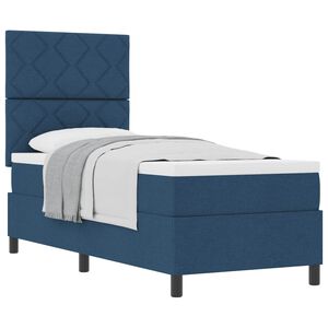 vidaXL Boxspringbed met hoofdeinde Blauw 80 x 200 cm Stof