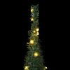 vidaXL Kunstkerstboom met verlichting pop-up 210 cm groen