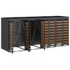 vidaXL Wieltjesbakopslag voor 3 bakken Antraciet 340 x 77.5 x 115.5 cm