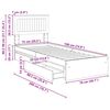 vidaXL Opslag bed met hoofdeinde Sonoma Eiken 75 x 190 cm Bewerkt hout