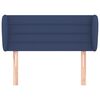 vidaXL Hoofdbord met randen 103x23x78/88 cm stof blauw