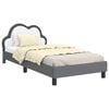 vidaXL Bedframe voor kinderen met hoofdbord Lichtgrijs 90 x 190 cm PU