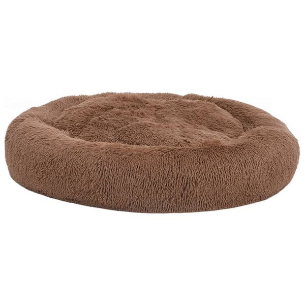 vidaXL Honden-/kattenkussen wasbaar 70x70x15 cm pluche bruin