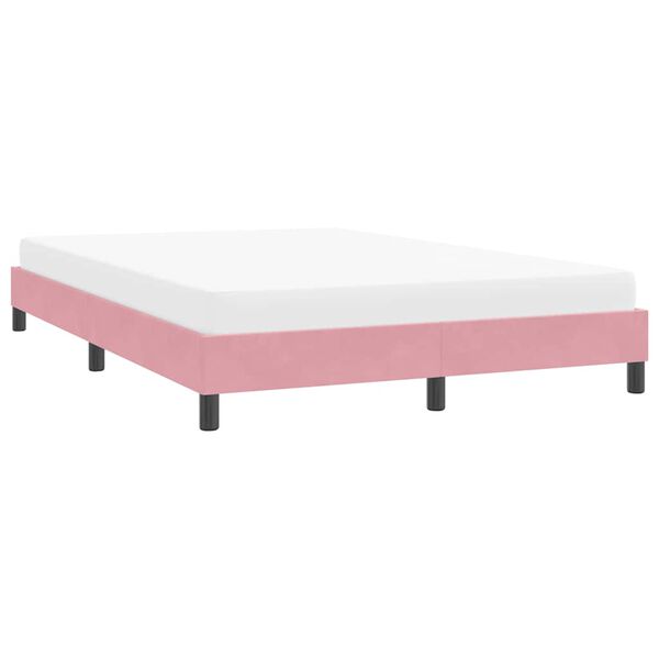 vidaXL Bedframe zonder matras 160x210 cm fluweel roze