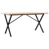 vidaXL Eettafel X-frame 140x80x75,5 cm massief grenenhout en staal