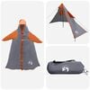 vidaXL 2-in-1 Regen Poncho met Kap Grijs en Oranje 262 x 126 x 130 cm