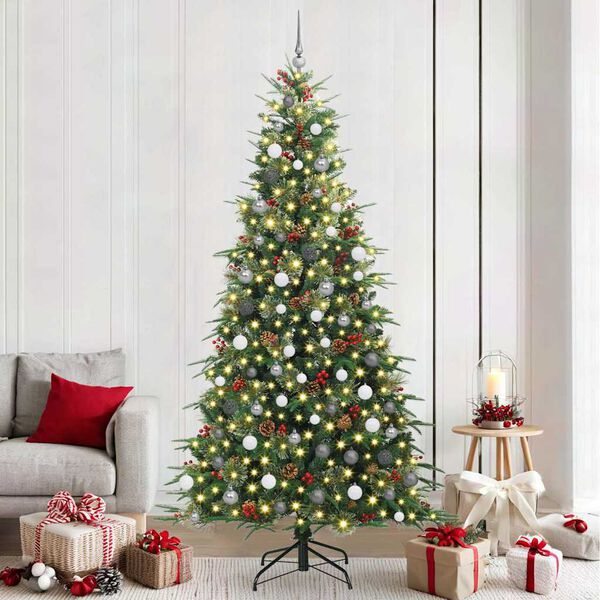 vidaXL Kunstmatige Inklapbare Kerstboom Groen 240 cm PE en PVC