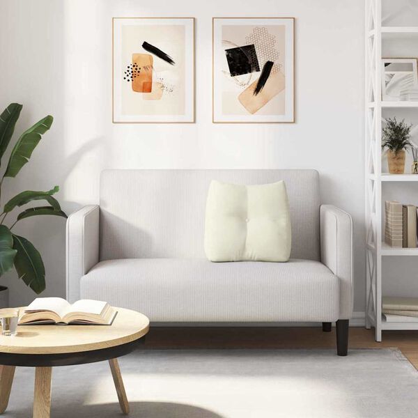 vidaXL Rugkussen Crème 45 x 24 x 50 cm Fluweel