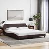 vidaXL Bedframe "Dover" stof donkerbruin 180x200 cm
