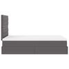 vidaXL Ottoman bed met matras en LED's 120x190 cm kunstleer grijs