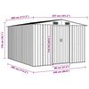 vidaXL Tuinschuur 257x298x178 cm metaal antracietkleurig