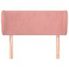 vidaXL Hoofdbord met randen 93x23x78/88 cm fluweel roze