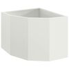 vidaXL Hoek Plantbak Wit 45 x 45 x 35 cm Staal