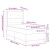 vidaXL Boxspring bed met matras met hoofdeinde Cr&egrave;me 90 x 200 cm Stof