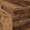 vidaXL Opbergbedframe met opslag Oud Hout 150 x 200 cm Bewerkt hout
