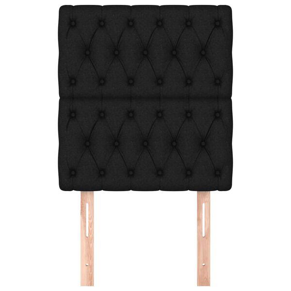 vidaXL Hoofdborden 2 st 80x7x78/88 cm stof zwart