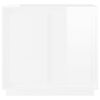 vidaXL Dressoir 80x34x75 cm bewerkt hout hoogglans wit