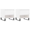 vidaXL Salontafels 2 st 50x46x50 cm bewerkt hout hoogglans wit