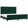 vidaXL Bedframe zonder matras 160x200 cm fluweel donkergroen