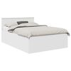 vidaXL Bedframe met hoofdeinde Wit 140 x 200 cm Bewerkt hout