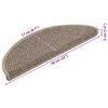 vidaXL Trapmatten zelfklevend 15 st sisal-look 56x17x3 cm donkerbeige