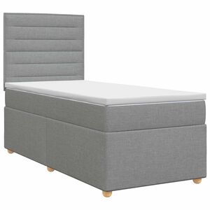 vidaXL Boxspringbed met matras Lichtgrijs 80 x 200 cm Stof