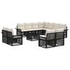 vidaXL Tuinbankenset 12 st Zwart en Cream Wit poly rattan
