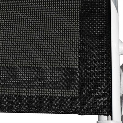 vidaXL 11-delige Tuinset staal en textileen zwart