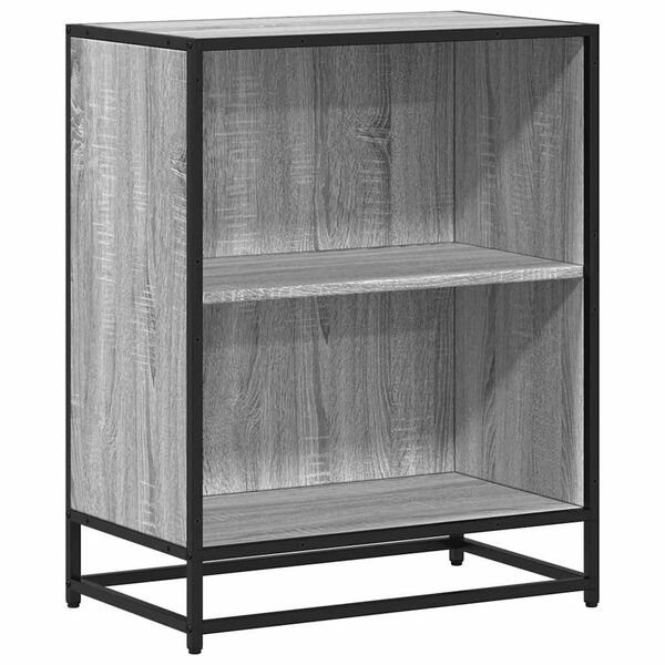 vidaXL Boekenkast 60x35x76 cm bewerkt hout grijs sonoma eikenkleurig