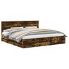 vidaXL Bedframe met lade Gerookt eiken 200 x 200 cm Ingenieurshout