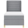 vidaXL Boxspringbed met Matras Donkergrijs 90x190 cm Lichtgrijs Stof