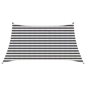 vidaXL Zonneschaduwzeil Antraciet en Wit 3 / 4 x 2 m HDPE