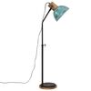 vidaXL Vloerlamp 25 W E27 30x30x100-150 cm verweerd blauw