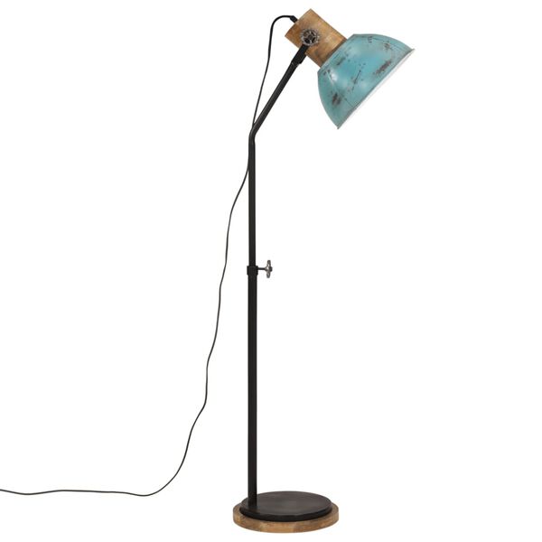 vidaXL Vloerlamp 25 W E27 30x30x100-150 cm verweerd blauw