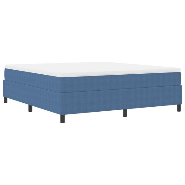vidaXL Platform bedframe Blauw 180 x 200 cm Katoen Stof