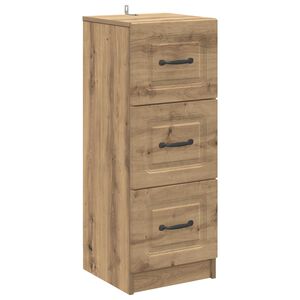 vidaXL Ladenkast 33 x 34,5 x 87 cm Bewerkt hout Artisanaal eiken