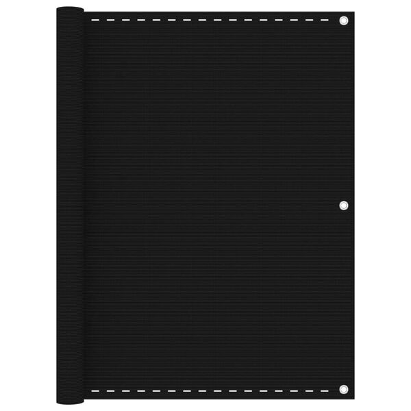 vidaXL Balkonscherm 120x400 cm HDPE zwart