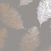 DUTCH WALLCOVERINGS Behang Fawning Feather grijs en ros&eacute;goudkleurig