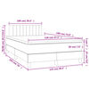 vidaXL Boxspring met matras en LED stof donkergrijs 120x190 cm