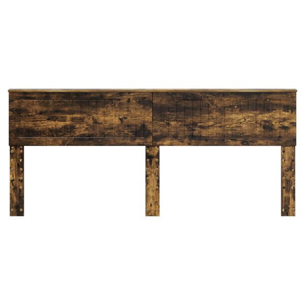 vidaXL Hoofdbord Gerookt eiken 200 cm Bewerkt hout