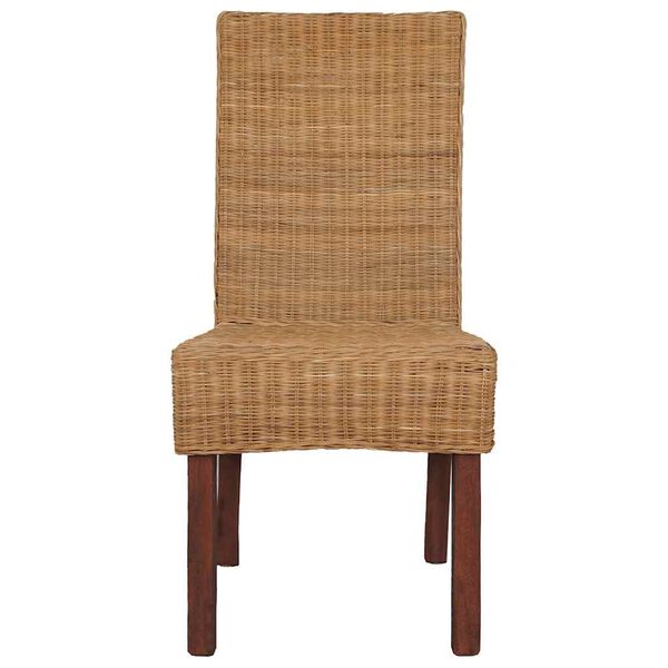 vidaXL Eetkamerstoelen 6 st natuurlijk rattan bruin