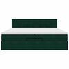 vidaXL Ottoman bed met matras 200x200 cm fluweel donkergroen