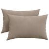 vidaXL Sofa Kussens 2 st Stof Taupe 60 x 40 cm