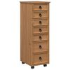 vidaXL Rolkast met lades CORONA Massief grenenhout en engineered wood
