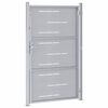 vidaXL Tuinpoort met slot Zilver 100 x 125 cm Roestvrij staal